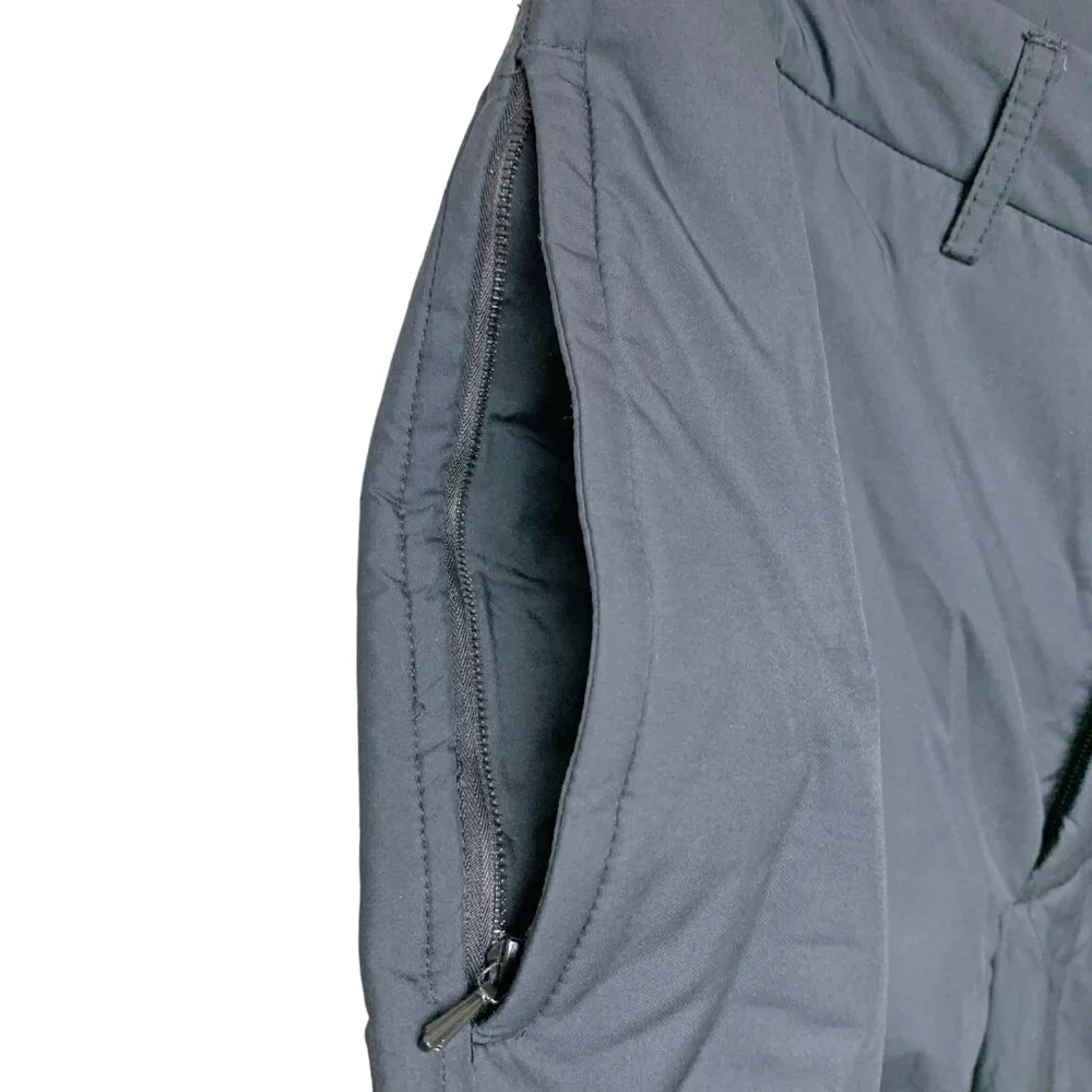 Retro Theory Gray Lightly Drawstring‎ Leg Snow Pants